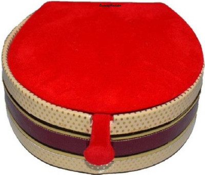 

OmneityHuckster Mini Bangles Case OmneityHuckster Pack of 1Pc Latest Designer Velvet Mini Bangle small Box Travel Case Jewellery Vanity Box (Red) Vanity Box(Red)