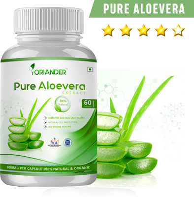 

Oriander oriander 100% natural, pure & organic aloe vera extract 800 Mg 60 capsules (pack of 1)(200 g)
