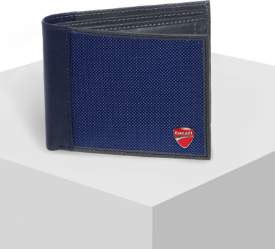 

Ducati Men Blue Genuine Leather Wallet(3 Card Slots)
