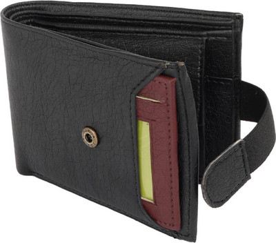 

Just Leather Boys Multicolor Artificial Leather Wallet(5 Card Slots), Black & brown