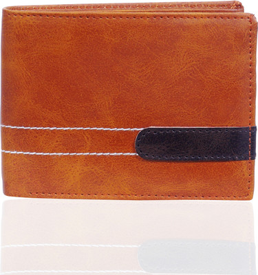 

wildedge Men Formal Tan Artificial Leather Wallet(6 Card Slots)