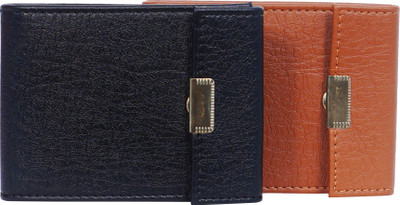 

samtroh Men Casual Blue, Brown Artificial Leather Card Holder(8 Card Slots), Multicolour