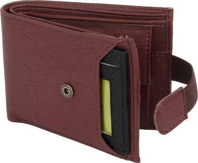 

Just Leather Boys Casual Brown Artificial Leather Wallet(5 Card Slots), Brown & black
