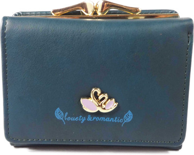 

SB Women Blue Artificial Leather Wallet(6 Card Slots), Bt-blue