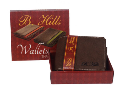 

B Hills Men Casual Brown Artificial Leather Wallet(4 Card Slots)