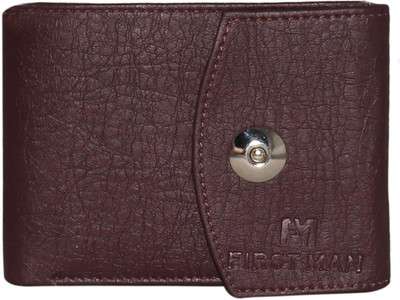 

first man Men Formal Brown Artificial Leather Wallet(4 Card Slots)