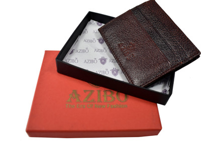 

Azibo Men Casual Brown Genuine Leather Card Holder(18 Card Slots)