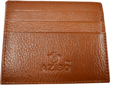 

Azibo Men Casual Tan Genuine Leather Card Holder(18 Card Slots)