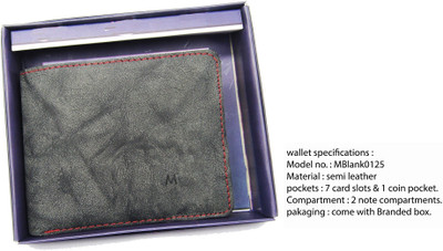 

Peacock Mundkar Boys Casual Grey Artificial Leather Wallet(8 Card Slots)