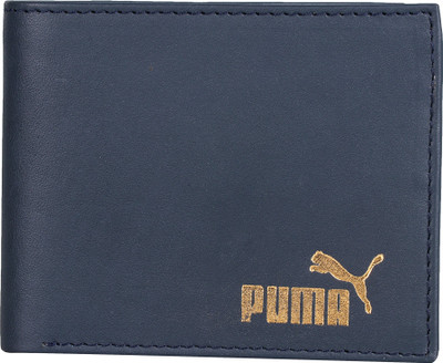 Puma Men Casual Blue Genuine Leather Wallet(3 Card Slots)
