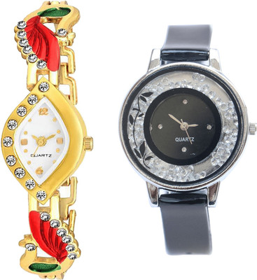 

NEUTRON Modern Technology Peacock And Flower Gold And Black Color Combo Watch (G116-G86) For Girls And Women Watch - For Women