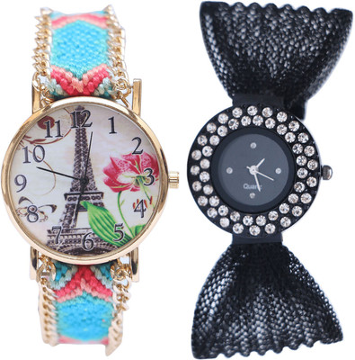 

NEUTRON Modish Chronograph Paris Eiffel Tower And Jula Multi Color And Black Color Combo Watch (G153-G171) For Girls And Women Watch - For Women