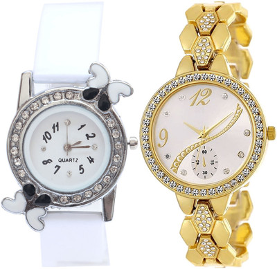 

NEUTRON Brand New Branded Butterfly White And Gold Color Combo Watch (G102-G223) For Girls And Women Watch - For Girls