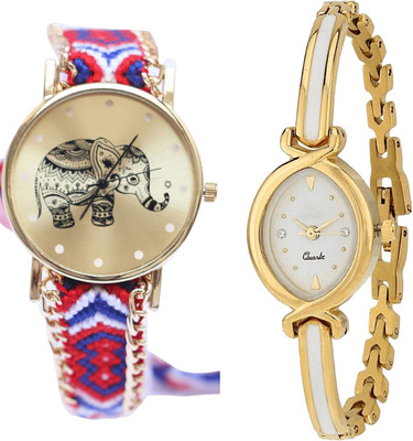 

NEUTRON New Luxury Elephant Multi Color And Gold Color Combo Watch (G156-G123) For Girls And Women Watch - For Women