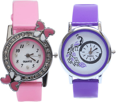 

NEUTRON Modern Technology Butterfly And Peacock Pink And Purple Color Combo Watch (G99-G21) For Girls And Women Watch - For Girls