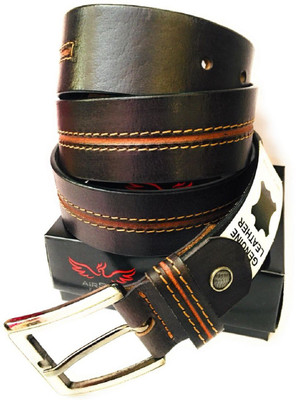 

airsky Men Casual Brown Genuine Leather Belt, Black;brown;tan