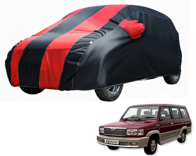 Fit Fly Car Cover For Toyota Qualis (With Mirror Pockets)(Black, Red)