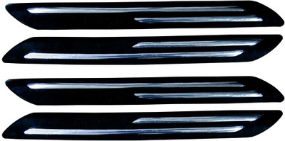 AUTO PEARL Plastic, Stainless Steel Car Bumper Guard(Black, Silver, Pack of 4, Chevrolet, Aveo)