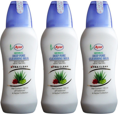 

Ayur Herbal Deep Cleansing Milk With Aloe Vera(300 ml)