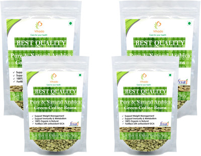 

VIHADO Best Quality Organic GREEN COFFEE BEANS FOR WEIGHT LOSS 100% NATURAL,GLUTEN FREE FOR UNISEX (Pack of 4) Instant Coffee 50 g(Pack of 4)