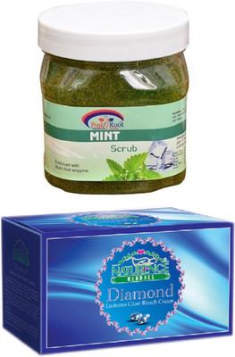 

Pink Root MINT SCRUB 500ML WITH NATURENCE DIAMOND BLEACH 200G(Set of 2)