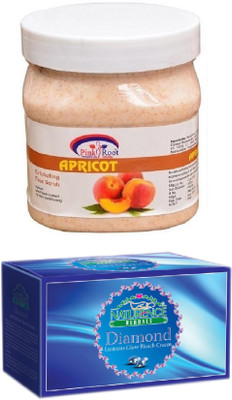 

Pink Root APRICOT SCRUB 500ML WITH NATURENCE DIAMOND BLEACH 200G(Set of 2)