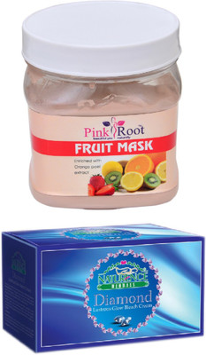 

Pink Root FRUIT MASK 500ML WITH NATURENCE DIAMOND BLEACH 200G(Set of 2)