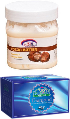 

Pink Root COCOA BUTTER CREAM 500ML WITH NATURENCE DIAMOND BLEACH 200G(Set of 2)