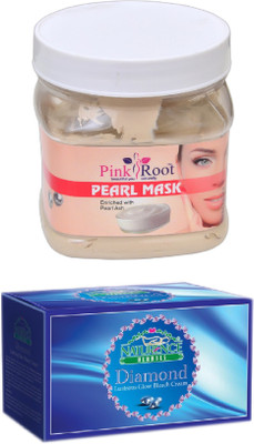 

Pink Root PEARL MASK 500ML WITH NATURENCE DIAMOND BLEACH 200G(Set of 2)