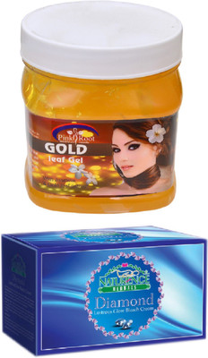 

Pink Root GOLD GEL 500ML WITH NATURENCE DIAMOND BLEACH 200G(Set of 2)