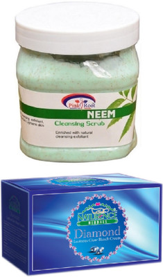 

Pink Root NEEM SCRUB 500ML WITH NATURENCE DIAMOND BLEACH 200G(Set of 2)