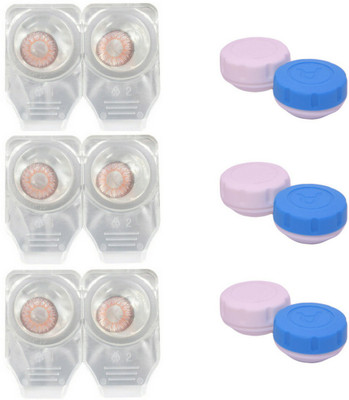 

Choice Empire 3 Pair Zero Power Monthly Contact Lens With 3 Cases - Pink Color Lens Monthly Contact Lens(0 Power, Pink, Pack of 3)