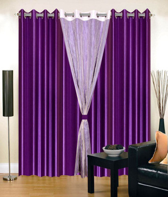 

PHF 213 cm (7 ft) Polyester Door Curtain (Pack Of 4)(Plain, Multicolor)