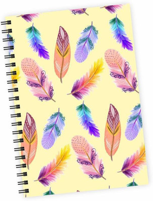 

Dpotli A5 Diary(Feather Pattern, Multicolor)