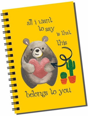 

dpotli A5 Diary(All I want to say is that it belongs to you, Multicolor)