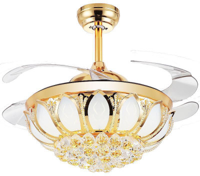 

HANS LIGHTING ESC 500 4 Blade Ceiling Fan(GOLDEN,WHITE, Pack of 1), Gold