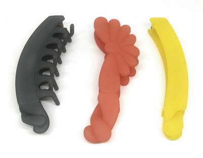 

Khubsurat Premium Banana Clip / Banana Claw Clip, Set of 3 Pieces of 3 Color 3 Designs, Smooth Silicon Feel, Length 11 Centimeters Banana Clip, Hair Clip(Multicolor)