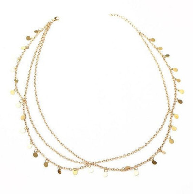 

Rominks The Style Shop Antique Golden Designer Head Chain Hair Chain(Gold)