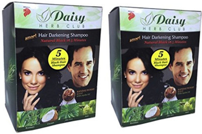 

Daisy Herb Club Smart Hair darkening Shampoo (20 packs) Hair Color(Black)