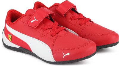 

Puma Boys & Girls Velcro Football Shoes(Red, Rosso corsa-white