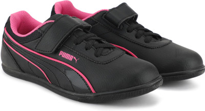 

Puma Girls Velcro Sneakers(Black, Black-black-carmine rose