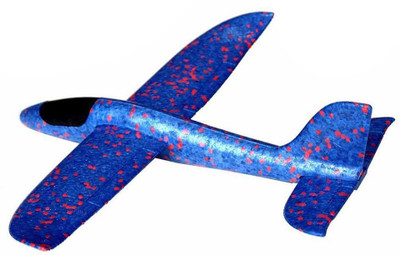 

Smiledrive Throwing Foam Airplane, Hand Launch Glider Plane Airclraft Light Weight Kids Outdoor Toy Gift – 2 Flight Mode(Blue)