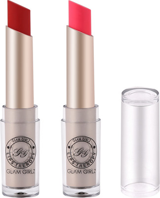 

Glam Girlz Matte Lipstick-Combo(03&34)(Red, Neon Pink)