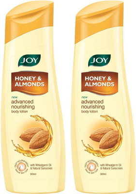 

Joy Honey & Almonds Advanced Nourishing Body Lotion(Pack of 2 x 300 ml)(600 ml)
