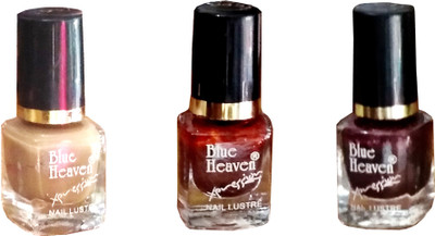 

Blue Heaven Xpression nail polish set of 3 multi color(Pack of 3)