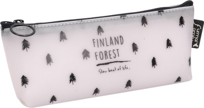 

Enwraps Animal Animal Art Canvas Pencil Box(Set of 1, Black)
