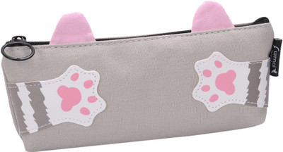 

Enwraps Animal Animal Art Canvas Pencil Box(Set of 1, Grey)