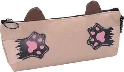 

Enwraps Animal Animal Art Canvas Pencil Box(Set of 1, Brown)