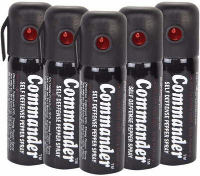 

Commander Self Defense Women Safety upto 10 feet Range Dispensable Combo Pack 5 Pepper Stream Spray
