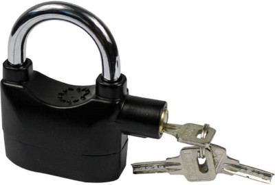 

MobFest Anti-Theft Padlock Security System Door Motor Bike Bicycle 120dB Safety Lock(Black)